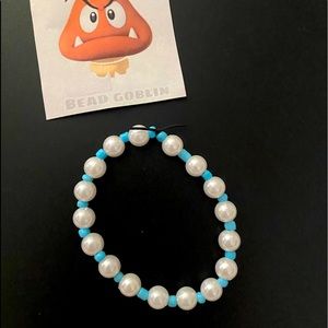 light blue bead goblin bracelet